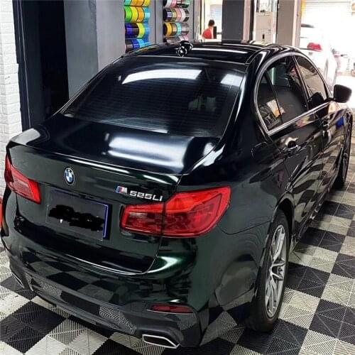 18M Vinyl Film High Glossy Black Green Chrome Film Car Body Stickers Waterproof Automobiles Motocycle Whole Car Wrapping DIY