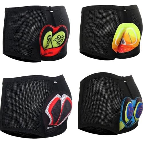 2021 Men Breathable Cycling Shorts Cycling Underwear Silicone Gel Pad Shockproof Bicycle Underpant Road Bike Women Man Shorts