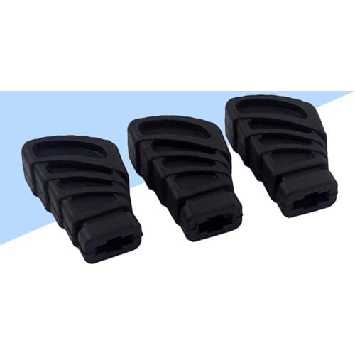 3pcs Drum Rubber Feet for Drum Cymbal Stand Rack Bracket Percussion Parts Size WC10 (Black)