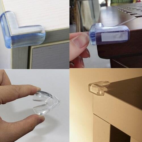 4pcs Clear Table Desk Corner Edge Guard Cushion Baby Safety Bumper Protector1s