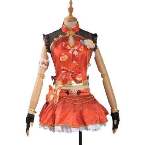 Anime Love Live Takami Chika Cosplay Costume Tops Skirt Headwear Daily Cheongsam Carnival Party Festival Uniform Brand New