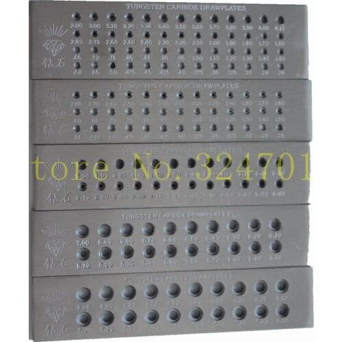 FREE SHIPPING Round Tungsten Carbide Wire Drawplate Jewelry Making Steel Drawplate