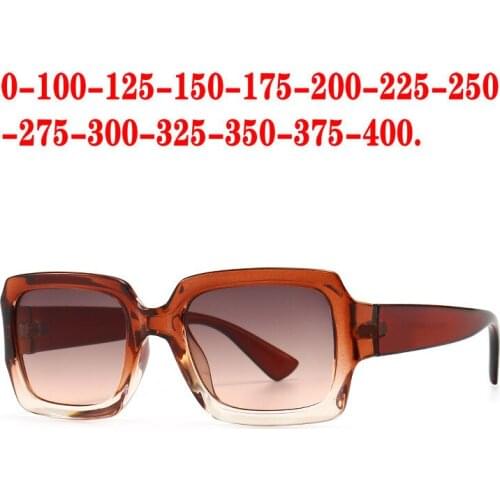 Large Square Myopia Sunlasses Men Women Brand Designer Vintage Oversized Eyeglasses Frame Nearsighted Glasses 0 to -6.0 NX