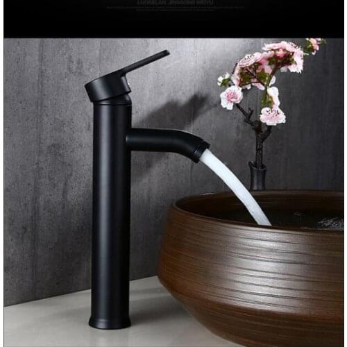Black faucet All bronze Faucet Bathroom taps Electroplating faucet soft water Free shipping