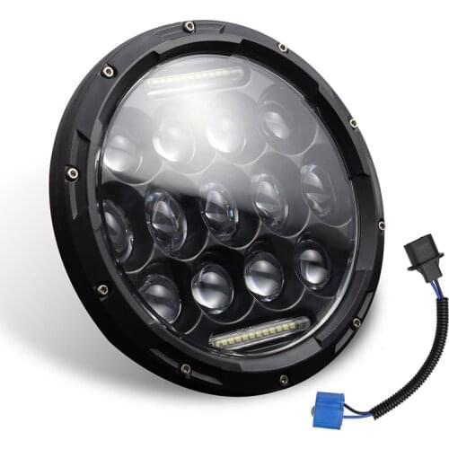 DC12V-30V 280W DOT 7" inch Round Black LED Headlights Halo Hi/Lo for Jeep Wrangler JK TJ CJ LJ