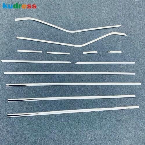 For Nissan Serena C27 2016 2017 2018 2019 Stainless Steel Bottom Window Frame Molding Cover Trim Glass Garnish styling 12pcs