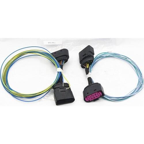 For Volkswagen VW Golf 7 install LED U-shaped headlamp headlight wire cable 10 adapter 14