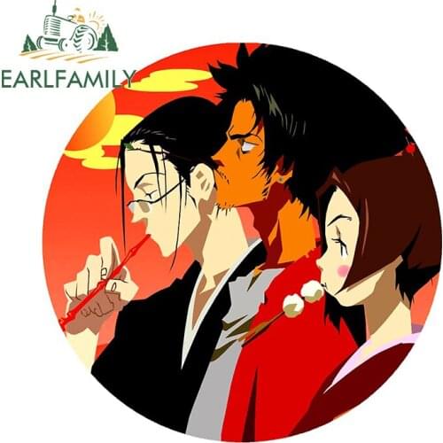 EARLFAMILY 13cm x 12.7cm for Cowboy Bebop Decal Snowboard Motorcycle Helmet Waterproof Silhouette Car Stickers Vinyl Car Wrap