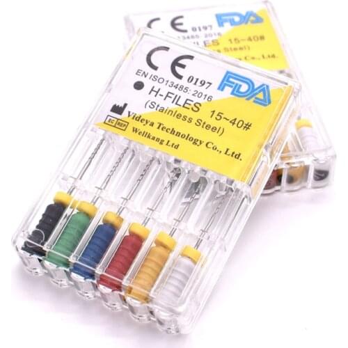 Endodontic Hand Ues Stainless Steel H Files Dental K H Endo Files Root Canal Treatment Drills