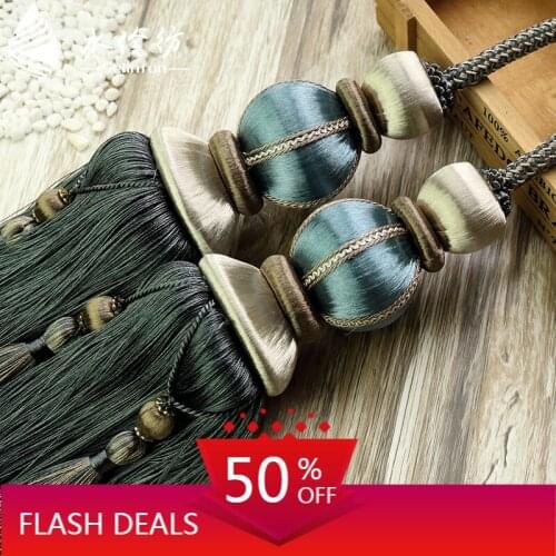 European Grade Curtain Tassel Tassel Accessories Curtain Buckle Curtain Bandage Rope Decoration Tassel crystal ball