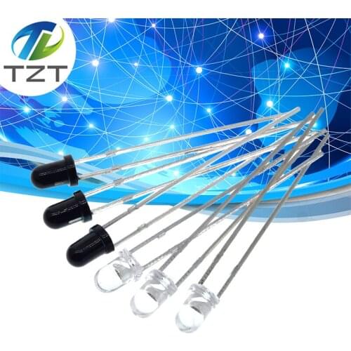 F3 3MM 940nm LEDs infrared emitter and IR receiver diodes each 5pcs Infrared to tube For arduino