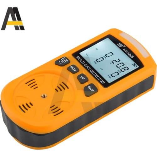 Ht-1805 Indoor Gas Detector Portable H2s Co Co2 O2 LEL Combustible Gas Detector 4 in 1 3.7V Air Quality Meter Monitor