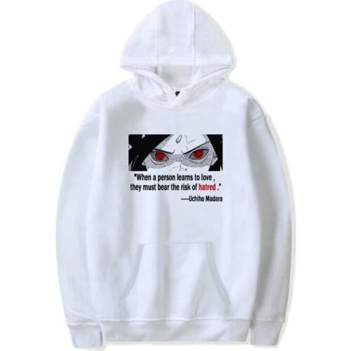 Classic Anime Clothes Printed Uchiha Madara Hoodies Oversized Hip hop Sweatshirts Harajuku Casual Tops For Men And Women Clothes