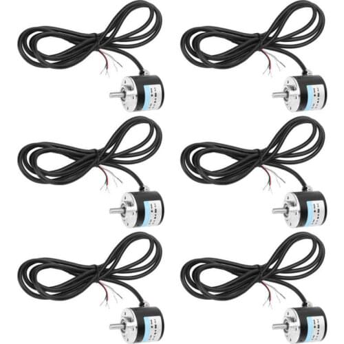 Die-Cut Machine Encoder AB 2 Phase 5-24V DC Solid Shaft Encoder for Office Automation Engineering100 200 360 400 500 600B