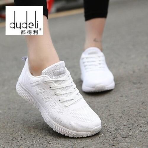 Sneakers Women Sport Shoes Lace-Up Beginner Rubber Fashion Mesh Round Cross Straps Flat Sneakers Running Shoes Casual Shoes