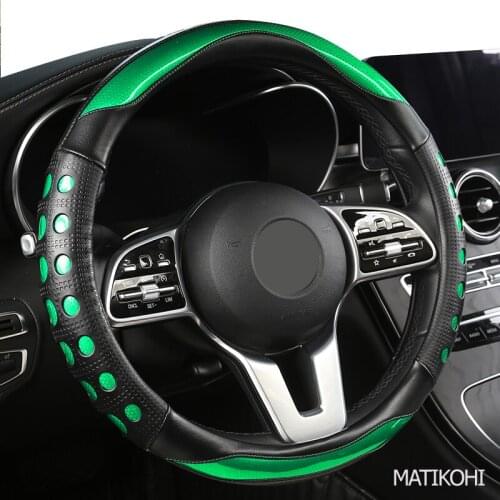 MATIKOHI Carbon Fiber Leather Car Steering Wheel Cover For Mazda 2 3 5 6 7 8 CX3 CX5 CX7 CX98 CX9 MX5 MX7 RF Version