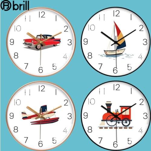 Cartoon Cute Wall Clock Modern Large Clocks Wall Home Decor Silent Bedroom Car Living Room Wall Watch Orologio Da Parete Gift