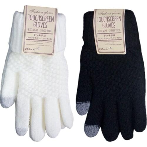 Rimiut Fashion Women Cashmere Winter Gloves Unisex Warm Lovers Student Adult Warm Gloves Touch Screen Fingers Glove