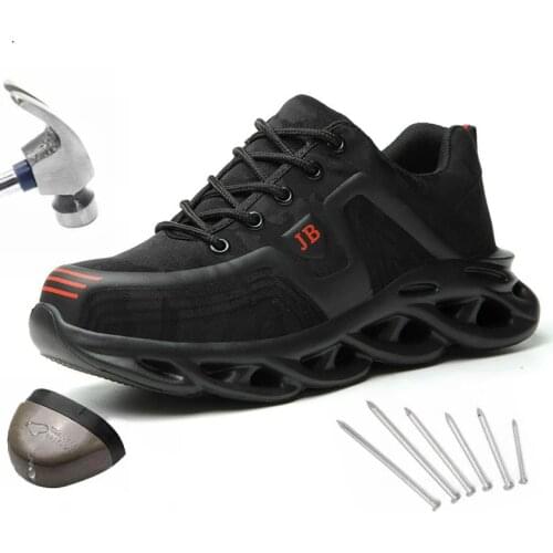 Men Steel Nose Safety Work Shoes Construction Safety Puncture-Proof Outdoor Anti-Static Lightweight Soft Bottom Size 48