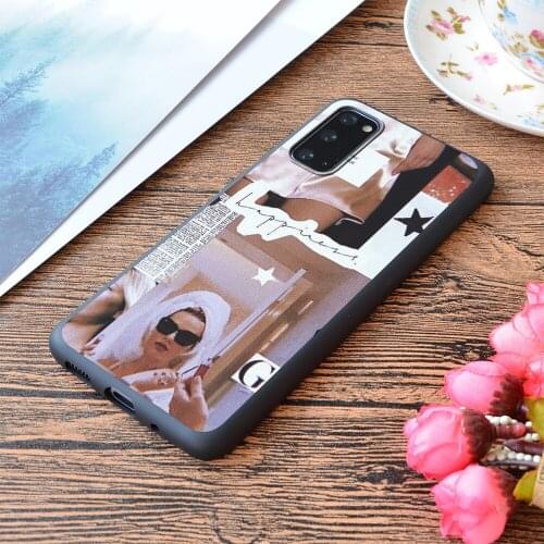 For Samsung Galaxy Pink Retro Happiness Collage Print Soft Matt Phone Case