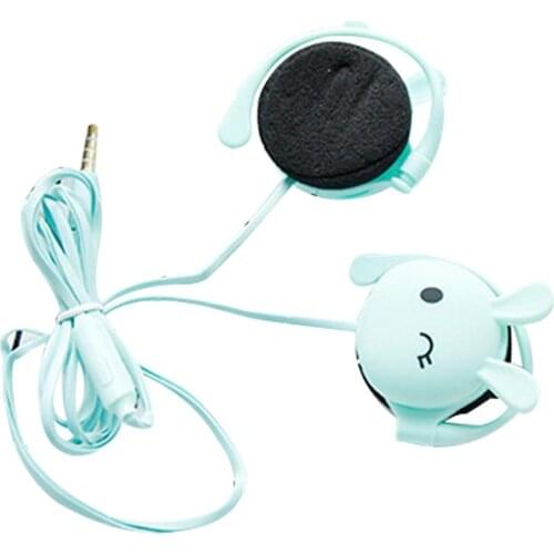 Cute Rabbit Earbuds Stereo Earphone Headphone with Mic 3.5mm Ear-hook Sport Headset Gift наушники Wired EarHook Earphones