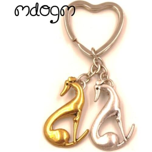 New Cute Greyhound Dog Animal Purse Handbag Charm Handmad Pendant Keychain For Bag Car Women Men Key Ring Love Jewelry K140