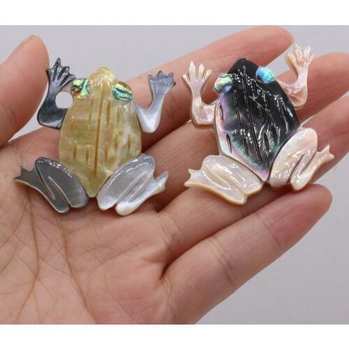 New Style Womens Brooch Natural Shell Mother Of Pearl Frog-Shaped Shell Brooches For Women Wedding Clothes Jewelry Accessory