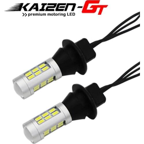 Switchback White & Red 7440 T20 21-SMD 7444 7441 Car LED Bulbs For Backup Reverse Light & Rear Fog/4th Brake Light Taillight 12V