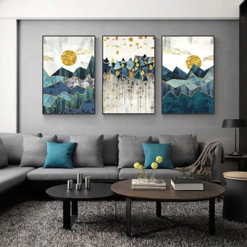 Landscape Canvas Painting On The Wall Art Canvas Prints Wall Art Abstract Sunrise mountain Pictures for Living Room Home Decor