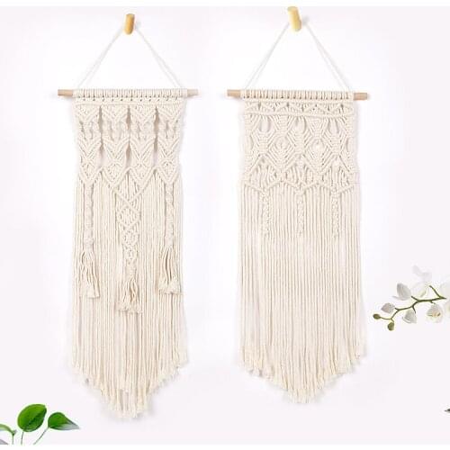 Handmade Diy Woven Tapestry Bohemian Style Living Room Tapestry Decoration Pastoral Style Tassel Wall Hanging Ins Ornaments