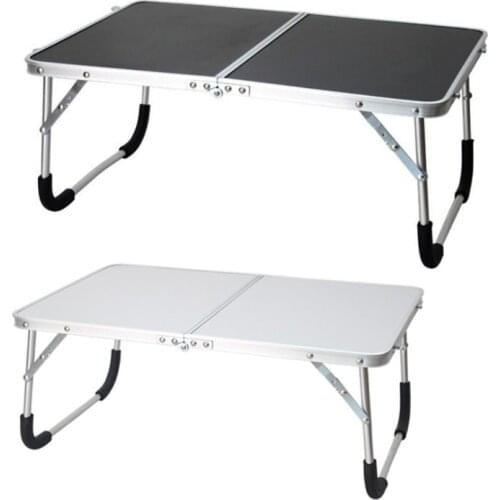 Portable Folding Table Aluminum Alloy Camping Picnic Desk Small Laptop Tray with Handle for Barbecue Beach Outdoor Indoor N0PA