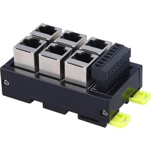 RJ45 Ethernet To 8p terminal hub 23456 Hole Channel plug-in network port to terminal block hub module
