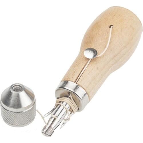 Handmade Leather Hand Sewing Machine DIY Hand-stitched Cow Leather Carving Art Tools Leathercraft Diamond Chop High-carbon Steel