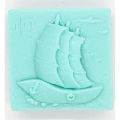 Silicone Soap Sailing Mold Handmade Soaps Mould Forms Squre Soap Making Mould Food Grade Smooth Sailing Shape Silicone PRZY 001