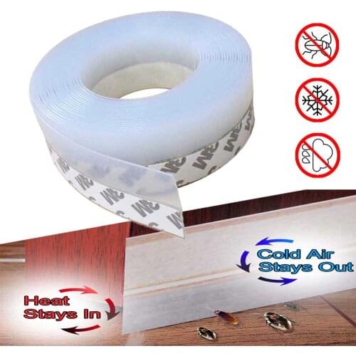 Door Window Seal Strip Weatherproof Stripping Silicone Sealing Sticker Seal Strip Adhesive Draught Excluder Insect Proof Gap Sea