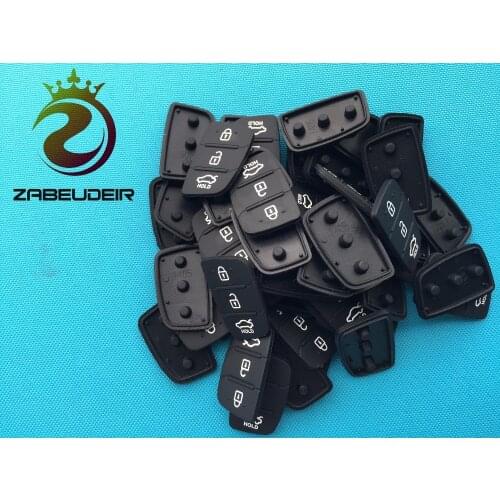 New Replacement Rubber Key Pad For Hyundai 3 Button Remote Flip Shell Case Folding Blank Car Accessories Auto Parts Hot Selling