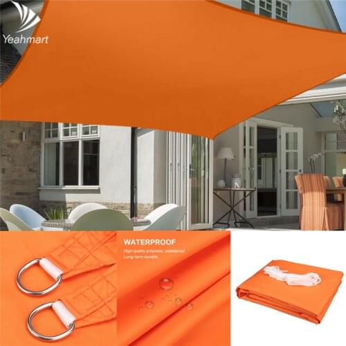 UV Block Sun Shade Sail 2x2-3.6x3.6M Rectangle Square Sun Shether Awning for Outdoor Patio Garden Canopy Car Cover Tent Cloth