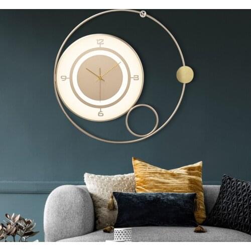 Modern Minimalist Wall Clock Living Room Creative Luxury Large Wall Watch Nordic Luxury Art Unique Silent Home Decoration W6C