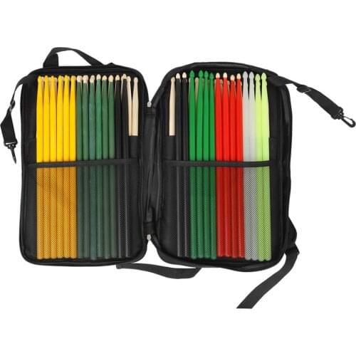 Oxford Cloth Black Drumsticks Bag Soft Carrying Case Backpack For Drummer