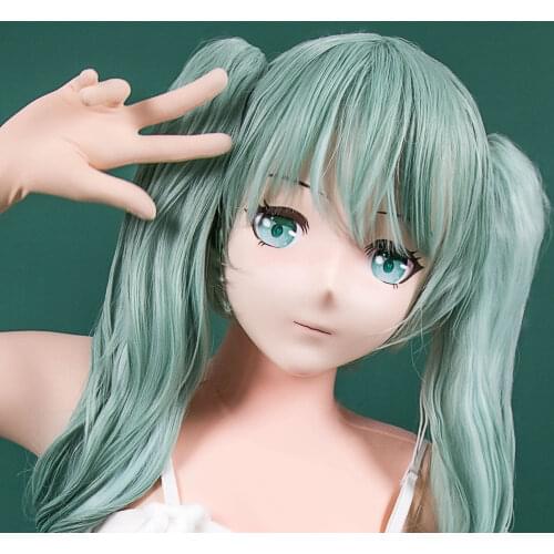 Type G)Crossdress Customize ManiaJuns Female/Girl Resin And Latex Hood Full Head Japanese Character Cosplay Anime Kigurumi Mask