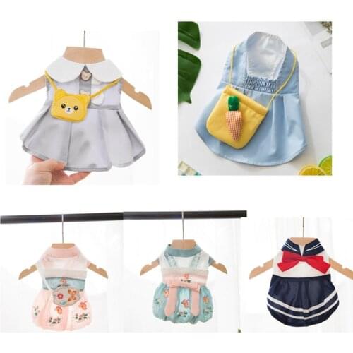 Pet Dresses Dog Princess Dress Pet Clothing Cute Soft Puppy T Shirt Dog Costumes Summer Breathable Pet Clothes for Small Dog Cat
