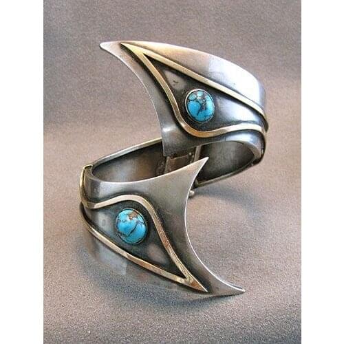 Women Fashion 925 Silver Color Ring Vintage Unique Blue Turquoise Jewelry Wedding Engagement Party Anniversary Ring Size 5-11