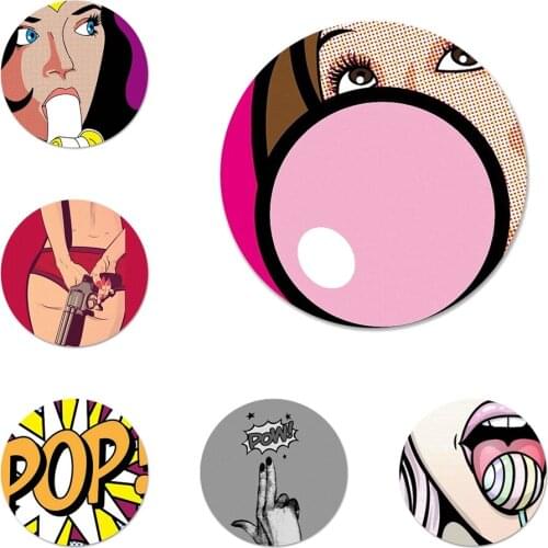 58mm pop art Icons Pins Badge Decoration Brooches Metal Badges For Backpack Decoration