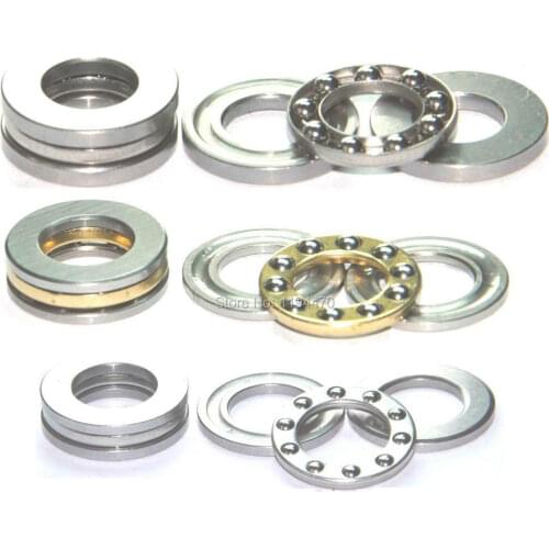 10pcs/Lot F2-6M to F12-23M Axial Ball Bearing Thrust Bearing Miniature Plane Bearing 3-Parts