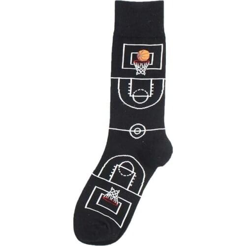 3 Pairs/Fashion Funny Creative Mens Socks Men Cotton Socks Originality Football Basketball Ice Hockey Design Print Long Socks