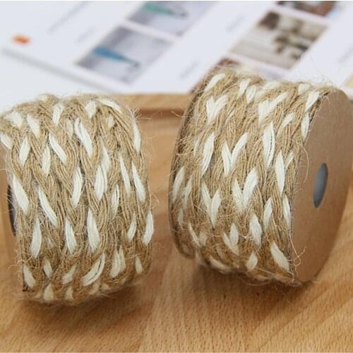IBOWS 5m/Roll 5mm Width Hemp Rope Cords Double Color Linen Cords Twine Rope For Garment Shoes Home Decoration Accessories