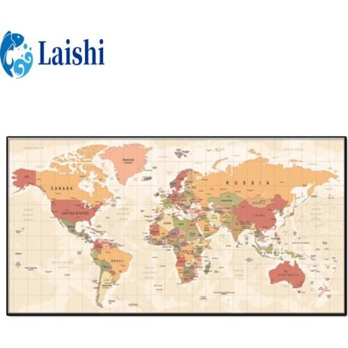 Diamond Painting Large-size decorative painting, world map Full Square Diamond Embroidery Rhinestones Cross Stitch Home Decor