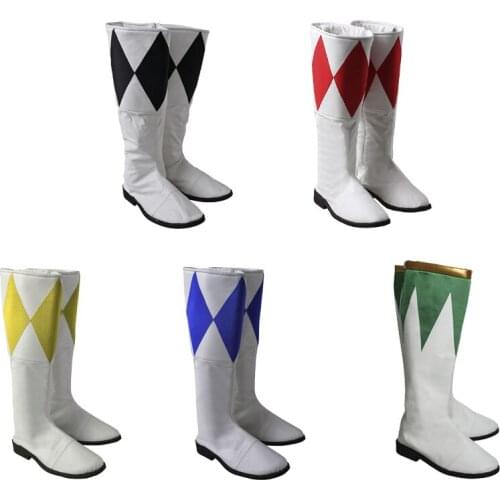 Adult Men Ranger Heroes Rangers Boots Cosplay Costume Fancy Halloween Masquerade Shoes Feet Accessories