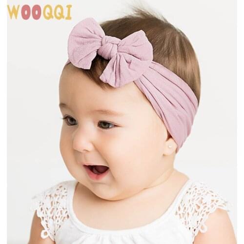 Baby Baby Hair Accessories Soft Bowknot Childrens Jewelry Headband 21 Colors