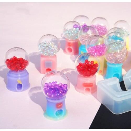 Diy Epoxy twisted game machine game egg crystal ball three-dimensional quicksand silicone mold epoxy resin molds for jewelry